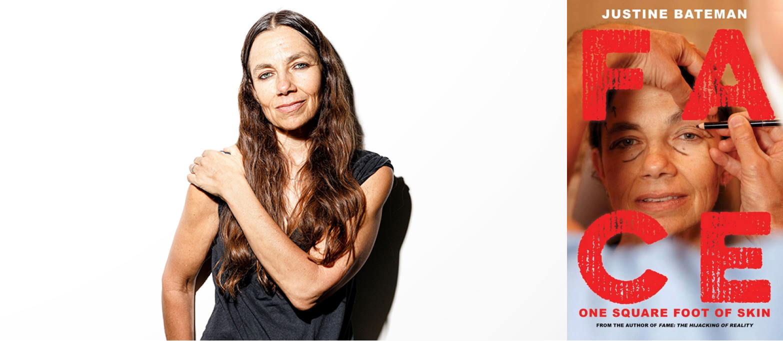 Justine Bateman portrait and book cover