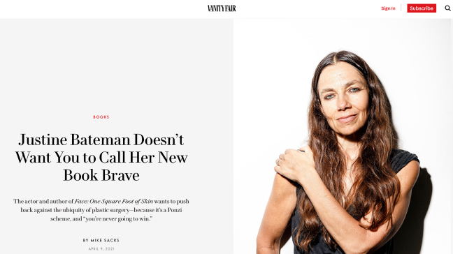 Justine Bateman as featured in Vanity Fair